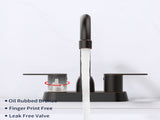2 Handles Bathroom Sink Faucet, Oil Rubbed Bronze Centerset RV Bathroom Faucets for 2/3 HoleUnable 81955127