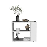 Garden 19,7" High Side Table , End Table, Sofa Table with Two Shelves White B070P286461