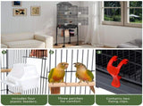 62" Large Metal Bird cage with Rolling Stand, Slide-Out Tray,3 Perches and 4 Feeders, Black 56675370