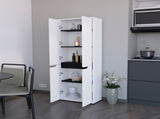 White 5-Shelf Kitchen Pantry B062P175069
