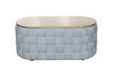 ZNTS ACME Saree Coffee Table, Light Teal Chenille LV02349