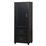 ZNTS Tall Bathroom Storage Cabinet, Freestanding Storage Cabinet with Two Drawers and Adjustable Shelf, WF312728AAB