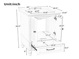 20" Bathroom Vanity with Sink, Bathroom Cabinet with Two Doors, Magnetic Door Stopper and Adiustable N725P195132B