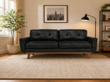 65-inch Modern Minimalist Two-Seater Sofa, featuring breathable Foil fabric and solid wood legs W5568P478823