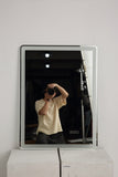 40*24 Inch LED Bathroom Mirror Vanity Mirrors with Front Lights Wall Mounted Anti-Fog Frameless Make W2709P179003