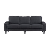 dark grey color knock down 3-seat combo sofa with storage ottoman for living room apartment bedroom W2603P169692