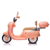 12V Kids Ride On Three-Wheel Electric Motorcycle,2WD,Cool Waterfall Light,Large Storage W1578P235068