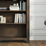 36 inch high 3-shelf Bookcase, No Assembly Required, Barnwood Finish GL-B108131550