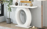 Mirod Stylish Modern Console Table with Egg-Shaped Base,Enhanced Stability and Durability,Sleek N760P214780W