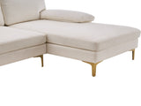 U-Shaped 4-Seat Indoor Modular Sofa Creamy-White 66522610