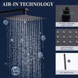 ZNTS Shower System Shower Faucet Combo Set Wall Mounted with 10" Rainfall Shower Head and handheld shower 64887851