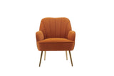 Modern Mid Century Chair velvet Sherpa Armchair for Living Room Bedroom Office Easy Assemble W136166602