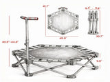 42 Inch Foldable Adult Rebounder Trampoline Mini Trampoline with Adjustable Foam Handle, Indoor 30361352