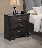 1pc Contemporary Style 3 Storage Drawers Nightstand End Table Bedroom Solid Wood Wooden Furniture ESFCRMB6580-2