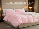 2-Pack White & Pink 3-Piece Bedding Set Solid duvet cover set includes one duvet cover and two 45121866