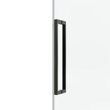 60*79"Fixed & Sliding Shower Door, Square Tube Hardware, Clear Glass Shower Door, 3/8 SGCC T3177P320616