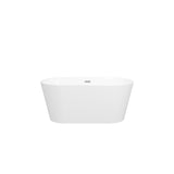 59" Acrylic Freestanding Bathtub, Modern & Contemporary Design Soaking Tub with Toe-tap Drain in W2568P166062
