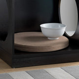 Circle Design Comfortable Pet End Table with Removable Mat in Red Cocoa B107130841