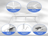 3*6m Non-Cloth PE Cloth Plastic Sprayed Iron Pipe Outdoor Party Tent White 15425105