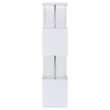 White and Chrome 4-tier Bookcase B062P145510