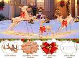 3 Pieces Lighted Christmas Reindeer Christmas decoration 09178562