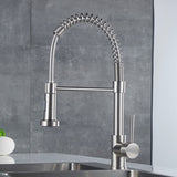 Commercial Kitchen Faucet with Pull Down Sprayer, Single Handle Single Lever Kitchen Sink Faucet W1932P172328