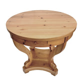 Curved Legs Farmhouse Style Small Size Round Dining Table End Table Side Table Coffee Table for W1435P228915