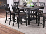 1pc Cunter Height Dining Table Dark Coffee Finish Kitchen Breakfast Dining Room Furniture Table w 2x B01183547