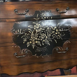 Oak and Antique Black 3-Drawer Chest B062P209050