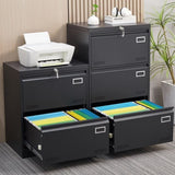2 Drawer Metal Lateral File Cabinet with Lock,Office Vertical Files Cabinet for Home W1247P160450