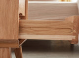 Pure Solid Wood Bedside Cabinet Modern Simple Nightstands Oak Bedside Cabinet Nordic Bedroom Solid W1283P376337