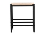 Set of 2 Backless Bar Stools for Kitchen Counter Paper Rope Woven Dining Chairs for Home & Kitchen W1757104743