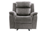 Contemporary Manual Motion Glider Recliner Chair 1pc Living Room Furniture Slate Blue Breathable B011133623