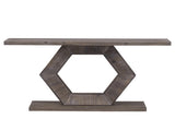 U_Style Modern Entryway Table with Innovative Hollow Hexagon Leg Structure and Premium Fir Veneer N711P241272A