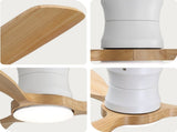 48-Inch Ceiling Fan with Light, Dimmable, Light Memory Function, DC Reversible Motor, 3 Solid Wood W934P611366