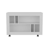 White Console Table in Melamine with Open Storage B062P290247