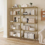 five-layer display stand without wheels with adjustable feet, free adjustment of layer spacing, 88023048