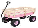 Heavy Duty Steel Wooden Side Support Cargo Wagon with 10" All-Terrain Air Tires, Up to 220lb Load 30579157