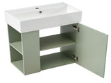 21.6 inch Modern Floating Bathroom Vanity with Ceramic Basin - Perfect for Small Bathrooms, N729P170390F