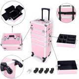 ZNTS 4 in 1 Aluminum Cosmetic Makeup Case Tattoo Box Pink 21663962