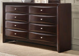 1Pc Contemporary 8 Drawer Dresser Brown Cherry Finish Solid Wood Wooden Bedroom Furniture B011P216700