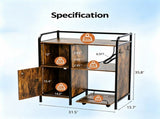 1 Cabinet Door 3-Layer Printer Rack P2 Particleboard Iron Pipes & Melamine Veneer Powder-Coated 68132661