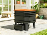 Orange 4-Tray Worm Composter Bin 7.4 Gal Odor-Free, Leak-Proof Indoor & Outdoor Food Waste 97306231