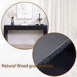 Modern Black Console Table with 4 Drawers 59.2" Entryway Table with Storage W2729P298159