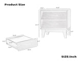 2 Set Nightstands Features Vintage-style and Bevel Design, Made of MDF, Mid Century Modern W578P192477