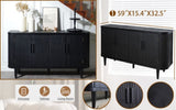 Accent Storage Cabinet, Modern Accent Buffet Cabinet Adjustable Shelves, Freestanding Sideboard W2729P202565