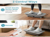 Gray Full Body Vibration Plate Exercise Machine, 10 Adjustable Speed Levels with Remote Control & 57549709