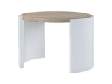 Zoma Oak & White High Gloss Finish End Table B2726P265750