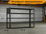 Heavy Duty Garage Shelving Units 72"H48"W24"D, 5-Tier Steel Adjustable Metal Storage Shelves,3000 96329654