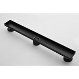 24 Inches Linear Shower Drain, Included Hair Strainer and Leveling Feet W2287P148563